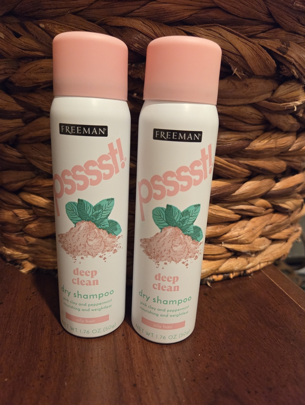 Freeman Beauty Psssst Deep Clean Dry Shampoo 1.76 oz (Set of 2) 🌿 Oil Control
